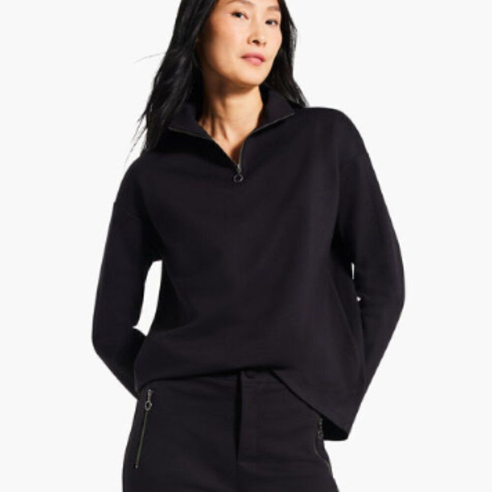 NIC+ZOE Reversible Ponte Top Black Size XS